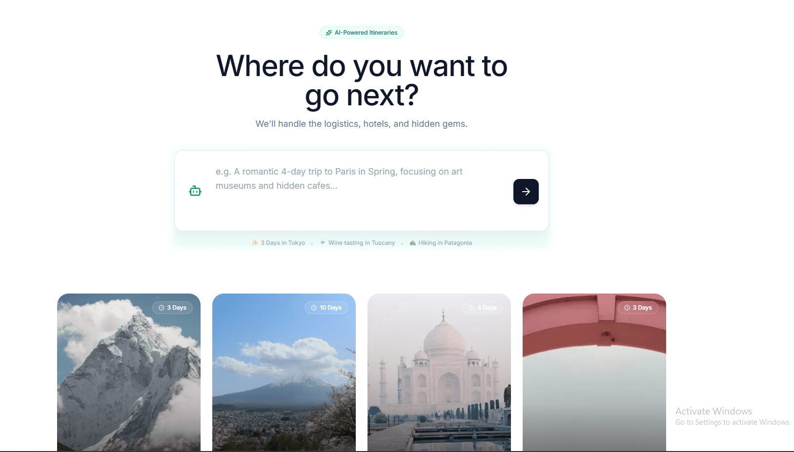 AI Travel Plan generator